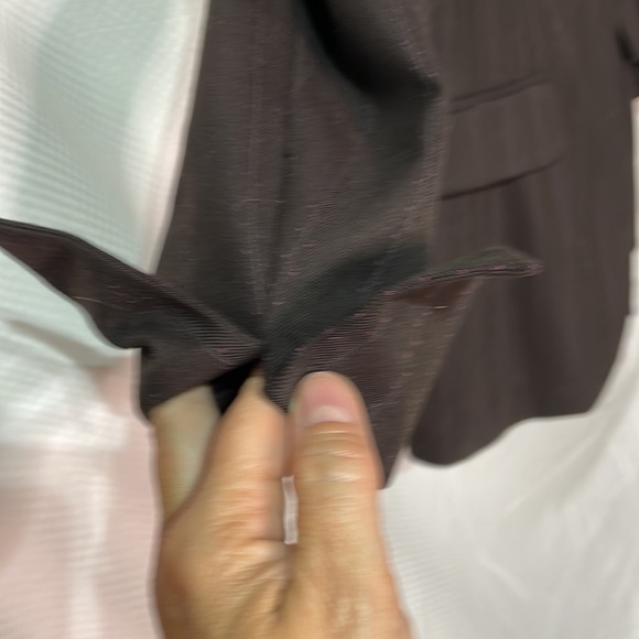 Charles Gray 10 brown pink wool blend 1 button longer style euc worn once - Picture 8 of 11